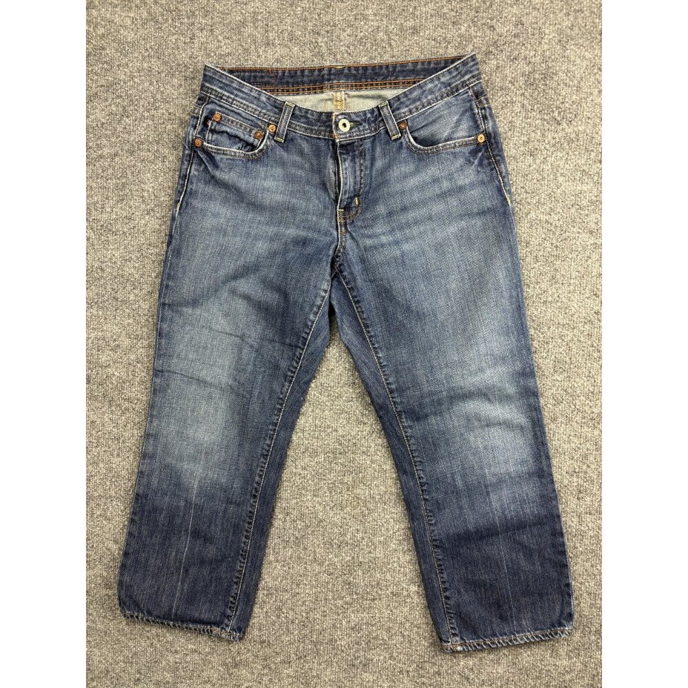 Polo Jeans Ralph Lauren Jeans Womens 6 Blue Kelly Cropped Denim Casual‎ Pants